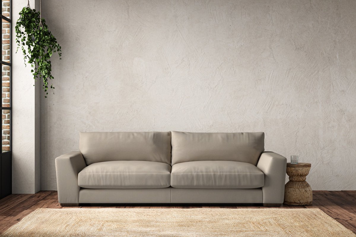 Guddu Grand Sofa - Recycled Cotton Stone