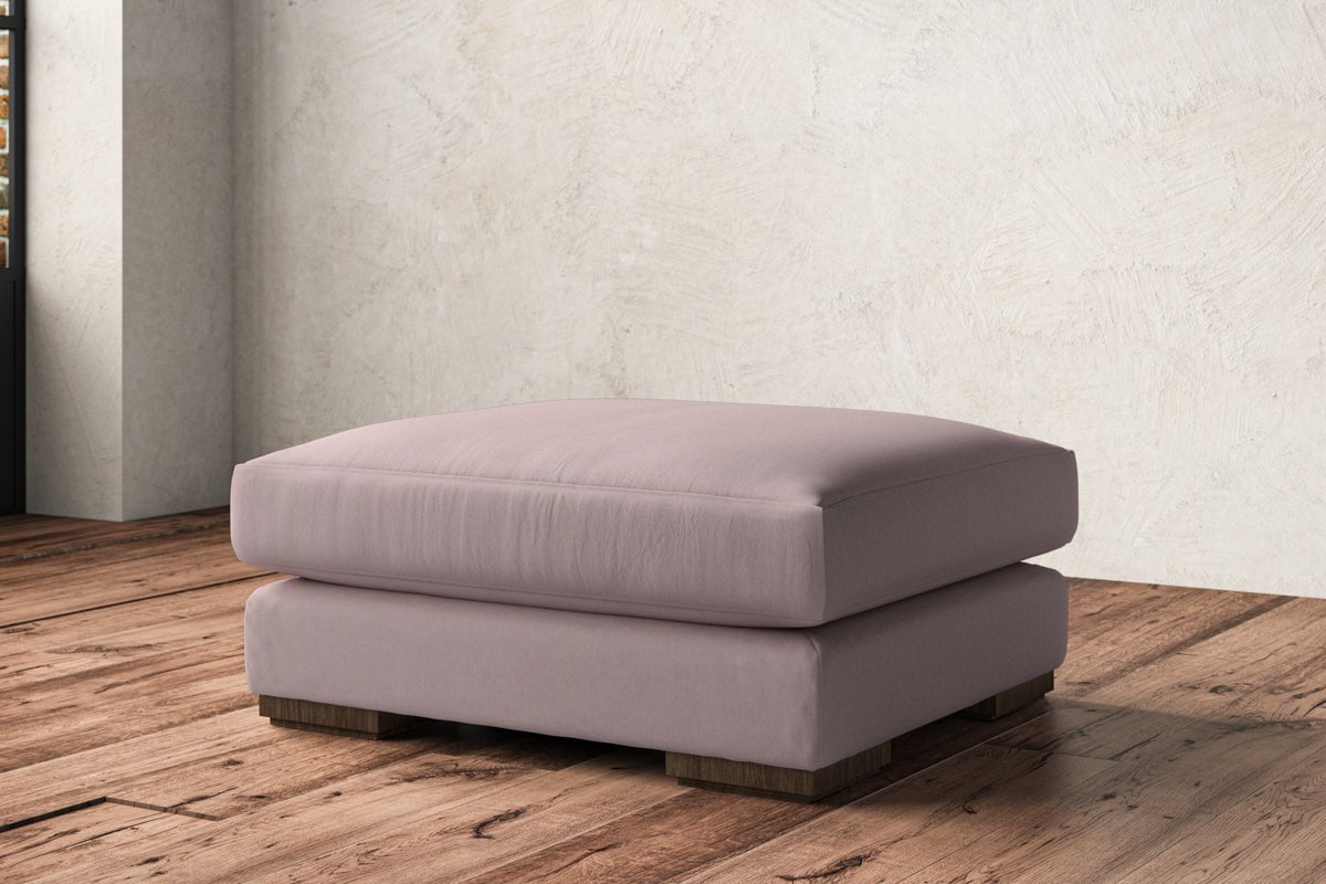 Guddu Large Footstool - Recycled Cotton Lavender