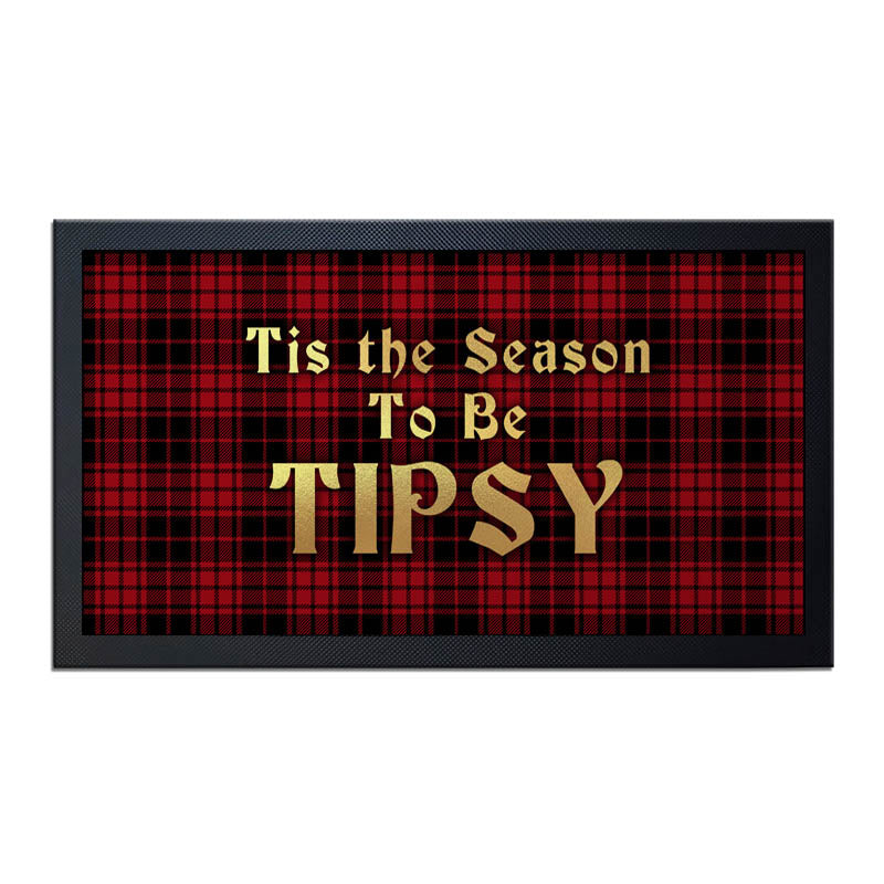 Bar Service Mat - Tis the Season to be Tipsy - 17.25 x 10