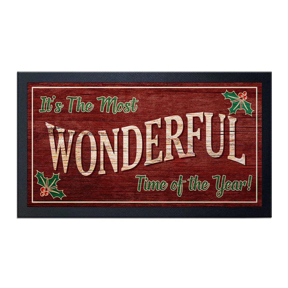Bar Service Mat - Wonderful Time of the Year - 17.25 x 10
