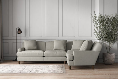 Deni Large Right Hand Corner Sofa - Brera Linen Smoke