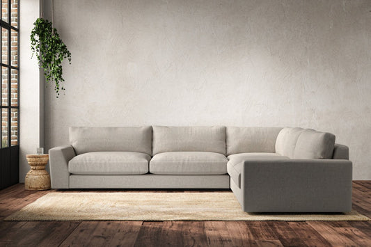 Guddu Grand Right Hand Corner Sofa - Brera Linen Natural