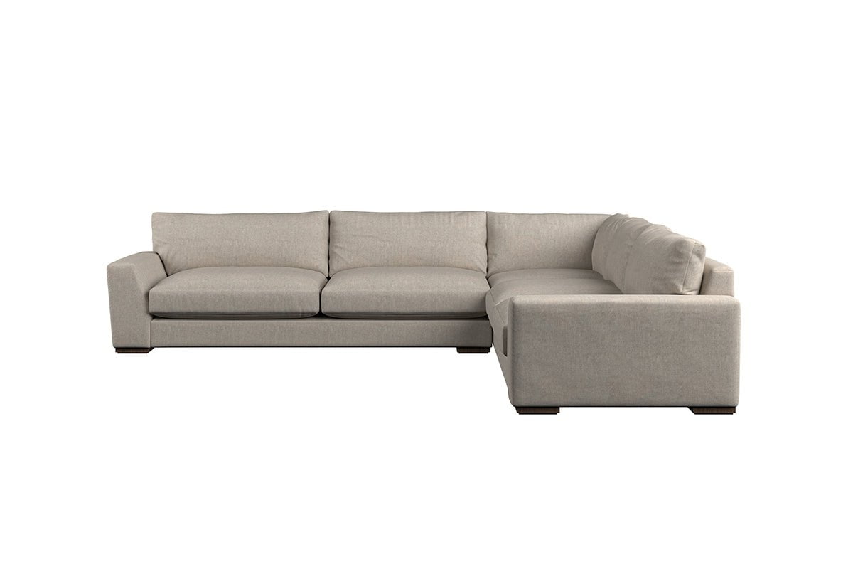 Guddu Grand Right Hand Corner Sofa - Brera Linen Pebble