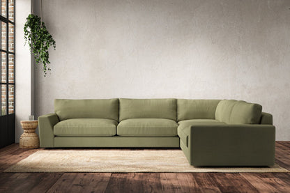 Guddu Grand Right Hand Corner Sofa - Brera Linen Sage