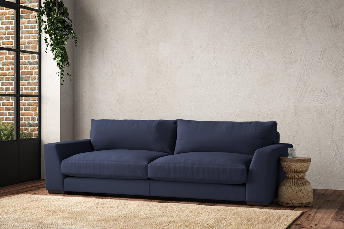 Guddu Grand Sofa - Recycled Cotton Navy
