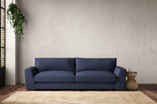 Guddu Grand Sofa - Recycled Cotton Navy