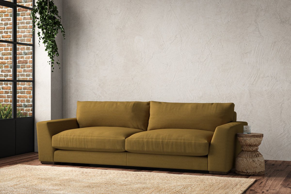 Guddu Grand Sofa - Recycled Cotton Ochre