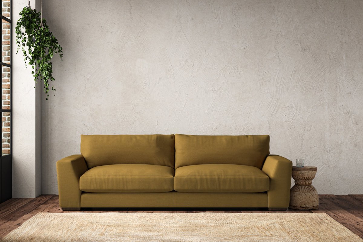 Guddu Grand Sofa - Recycled Cotton Ochre