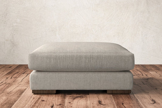 Guddu Large Footstool - Brera Linen Natural