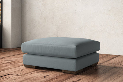 Guddu Large Footstool - Recycled Cotton Horizon
