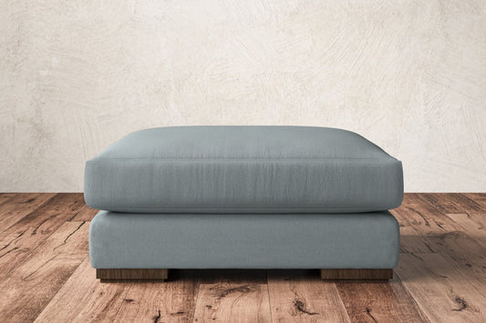 Guddu Large Footstool - Recycled Cotton Horizon