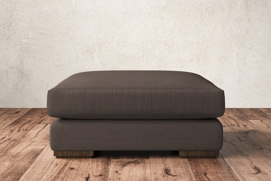 Guddu Large Footstool - Recycled Cotton Mocha