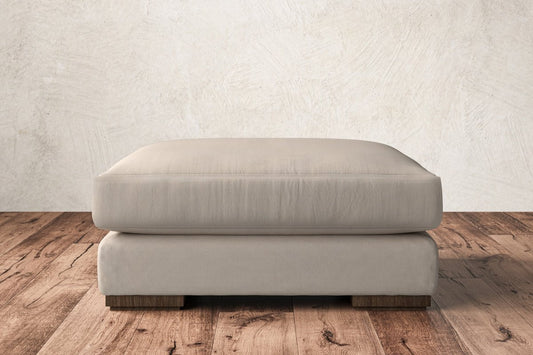 Guddu Large Footstool - Recycled Cotton Natural