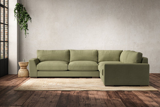 Guddu Large Right Hand Corner Sofa - Brera Linen Sage