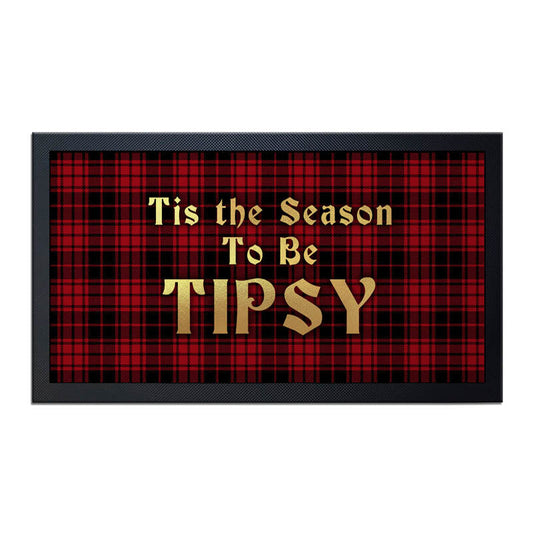 Bar Service Mat - Tis the Season to be Tipsy - 17.25 x 10