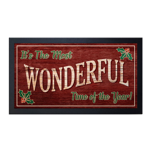 Bar Service Mat - Wonderful Time of the Year - 17.25 x 10